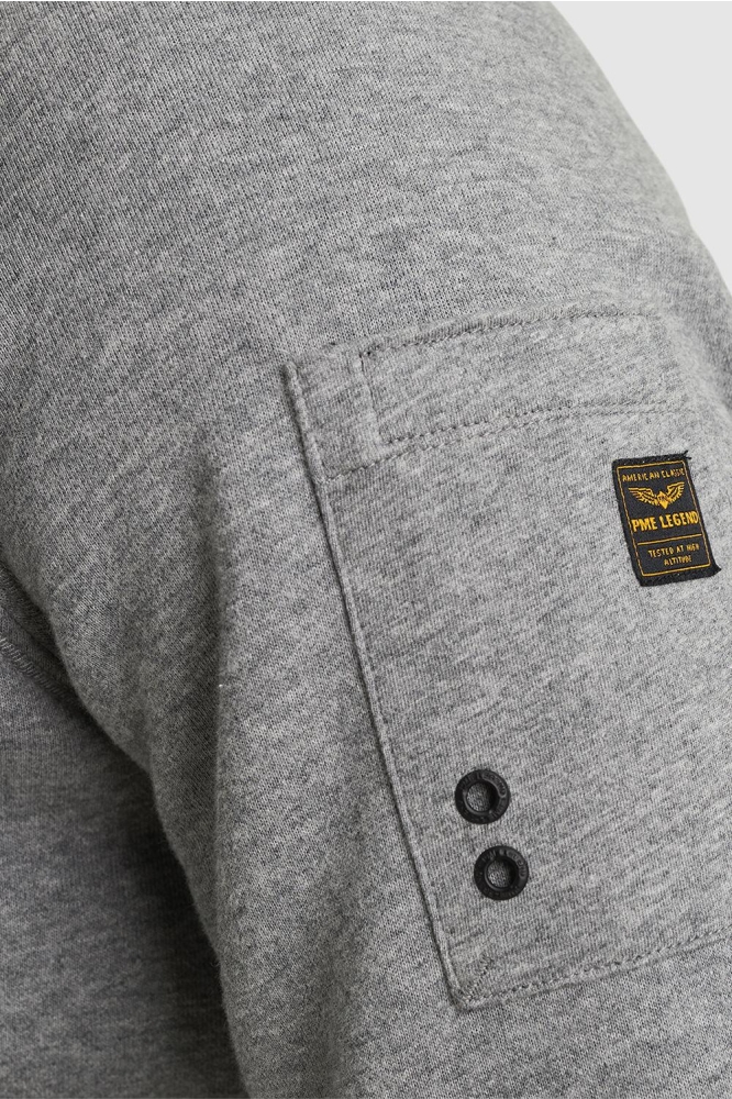 PME legend grijze heren trui | Close up