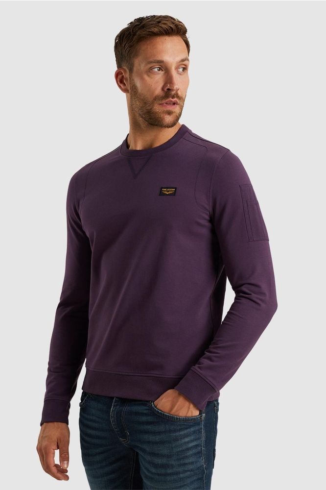 PME legend paarse heren t-shirt | Model vooraanzicht