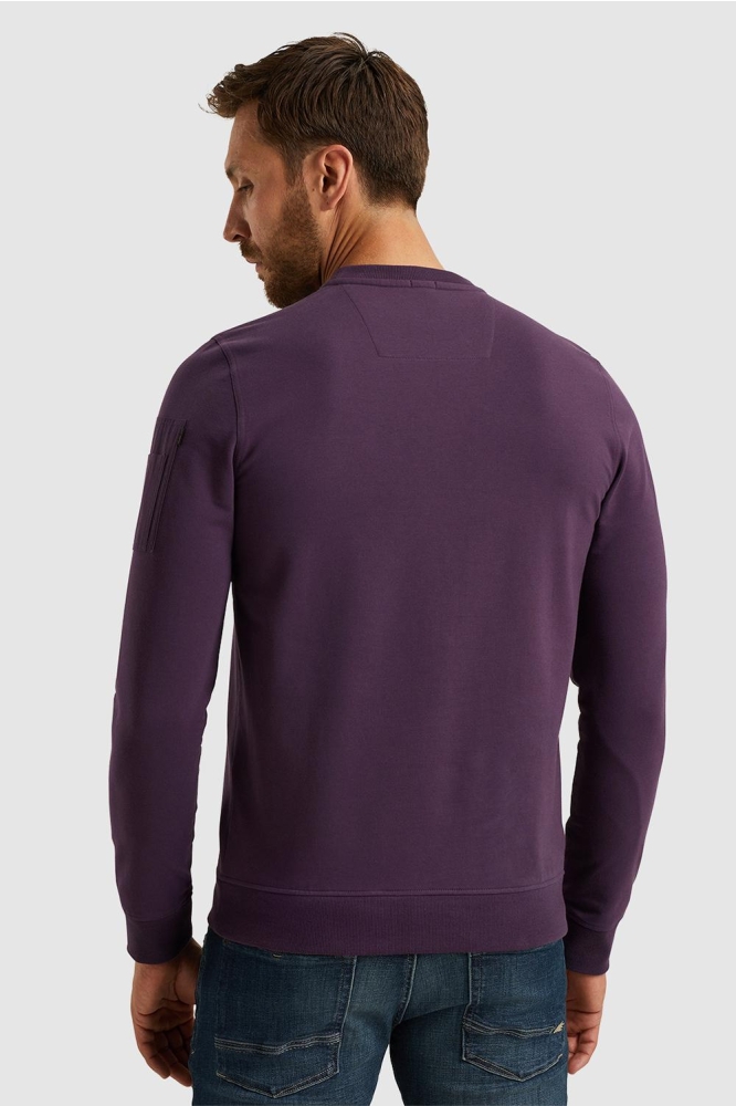 PME legend paarse heren t-shirt | Model achteraanzicht