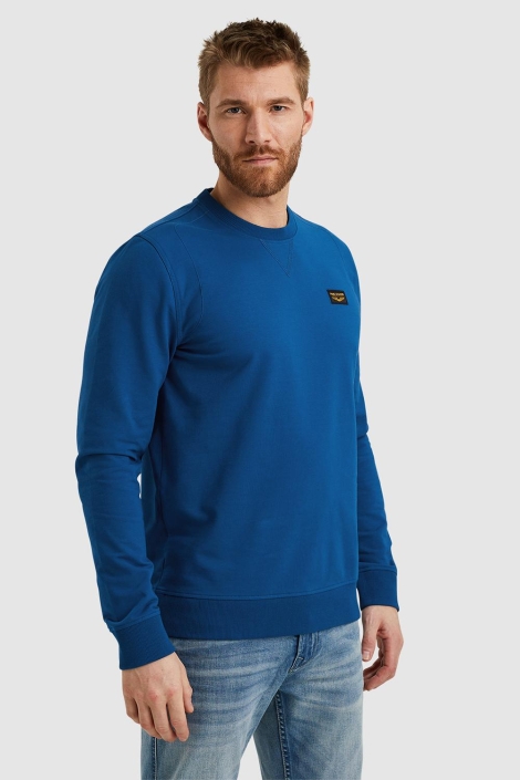 PME legend blauwe heren t-shirt | Model vooraanzicht