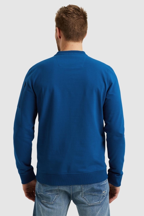 PME legend blauwe heren t-shirt | Model achteraanzicht