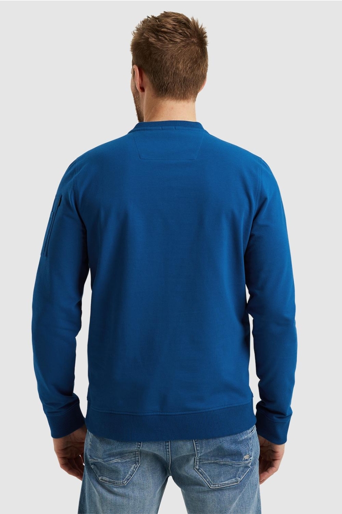 PME legend blauwe heren t-shirt | Model achteraanzicht