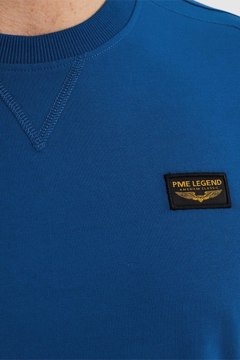 PME legend blauwe heren t-shirt | Close up
