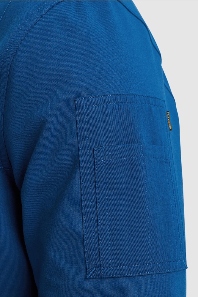 PME legend blauwe heren t-shirt | Close up