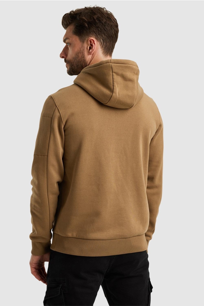 PME legend bruine heren sweater | Model achteraanzicht