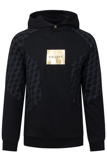 Cruyff Trui CHAIN REPEAT HOODIE CA233131 960 BLACK/GOLD
