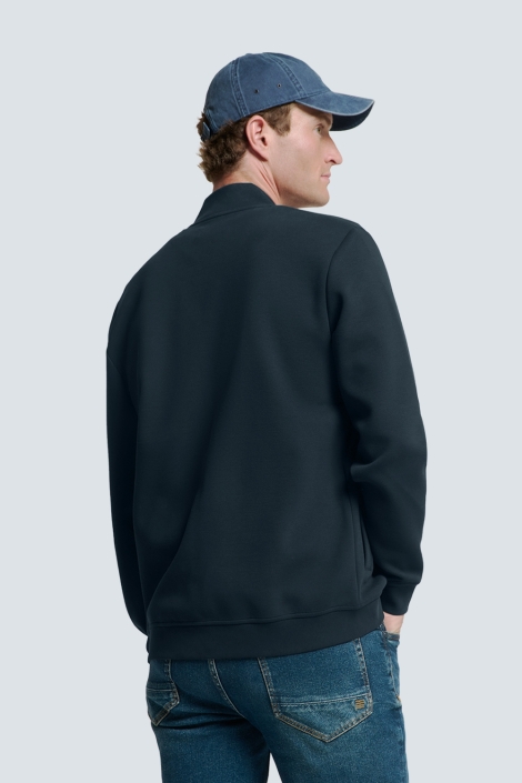 NO-EXCESS blauwe heren vest | Model achteraanzicht
