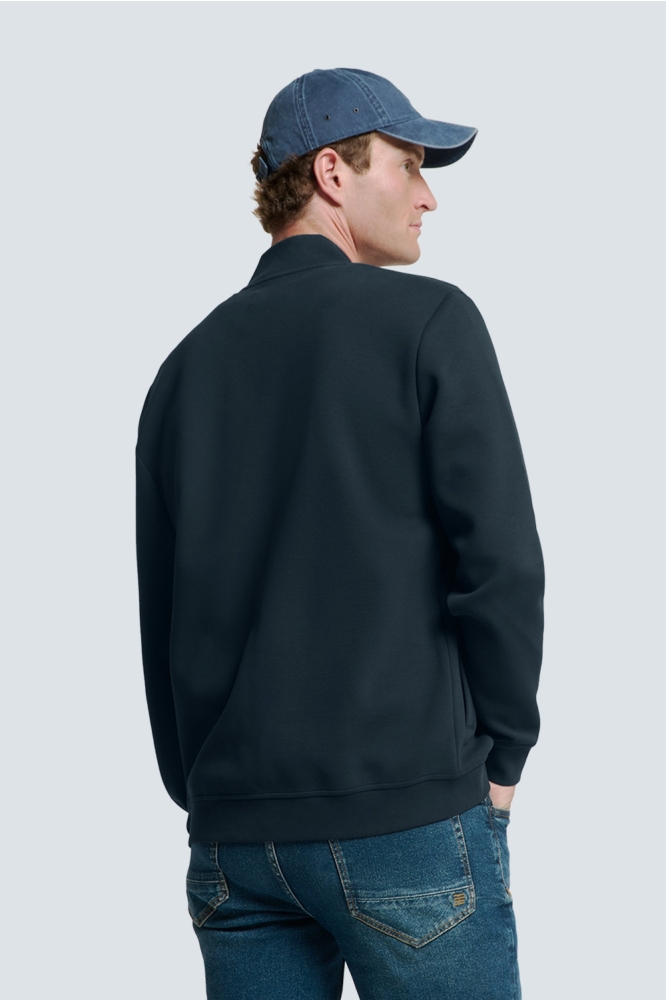 NO-EXCESS blauwe heren vest | Model achteraanzicht