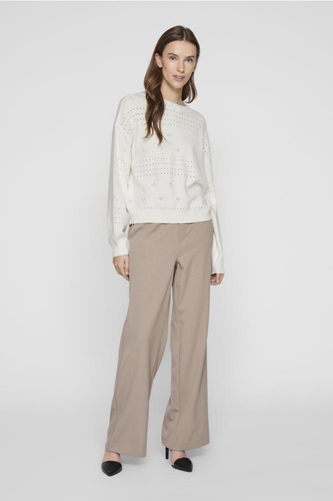 Vila ecru dames trui | Model
