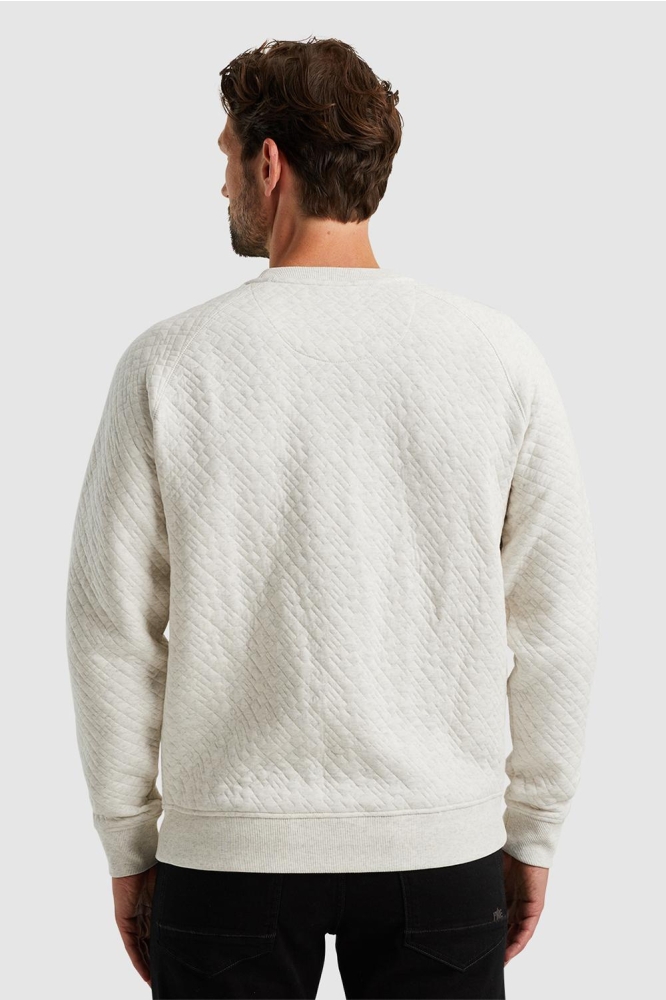 PME legend grijze heren sweater | Model achteraanzicht