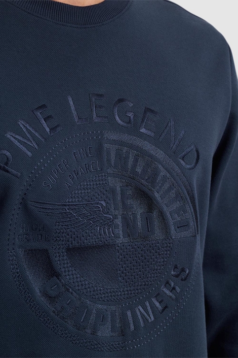 PME legend blauwe heren sweater | Close up