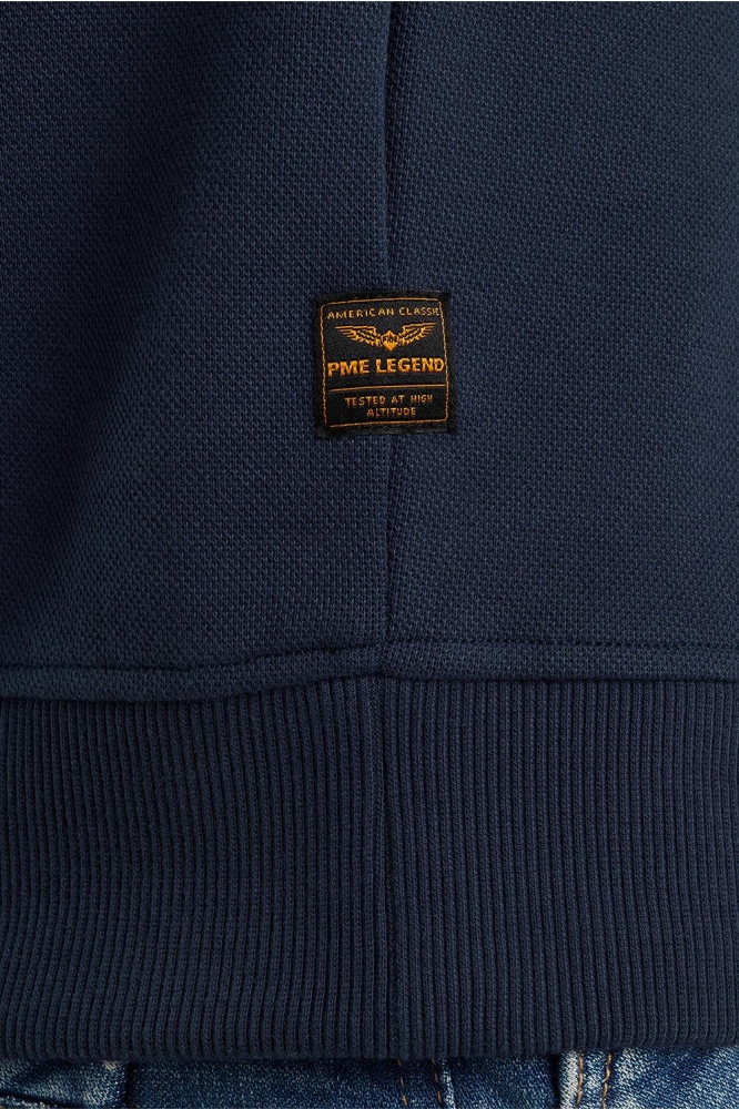 PME legend blauwe heren sweater | Close up
