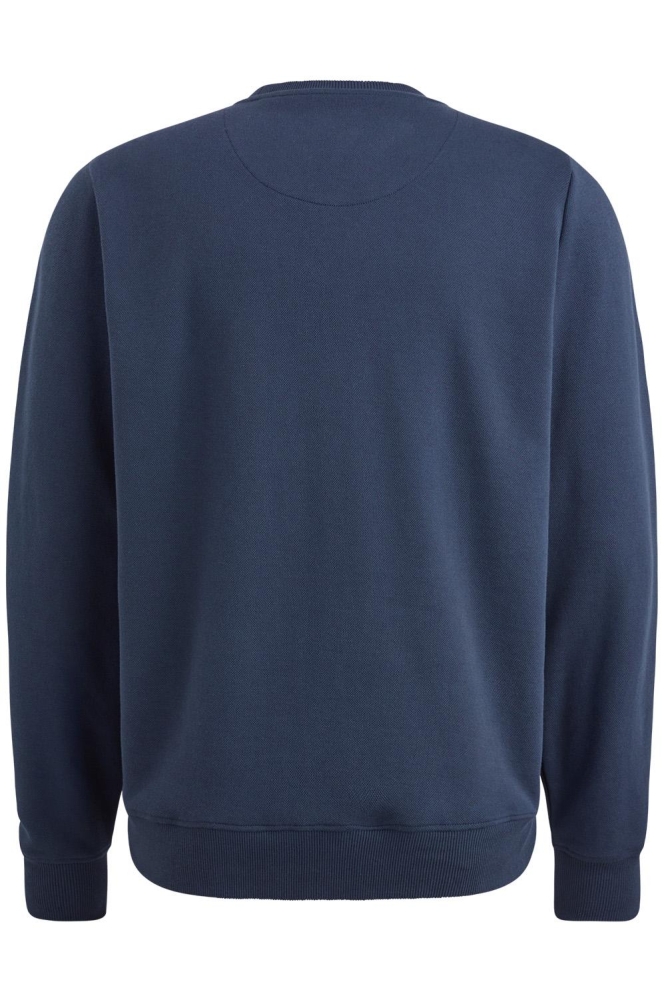 PME legend blauwe heren sweater | Achteraanzicht
