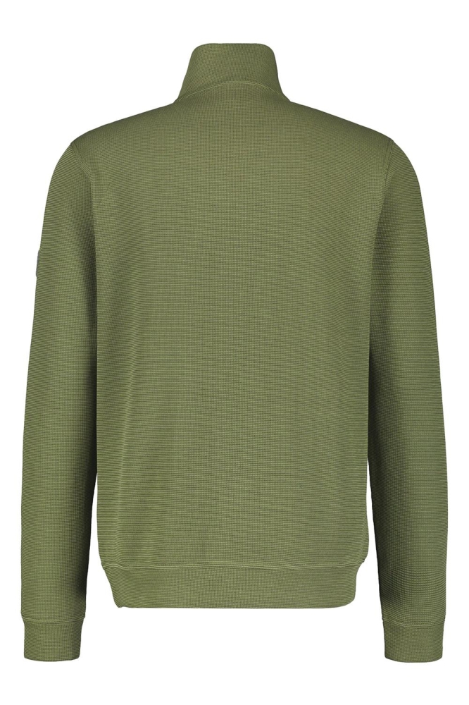Lerros groene heren sweater | Achteraanzicht