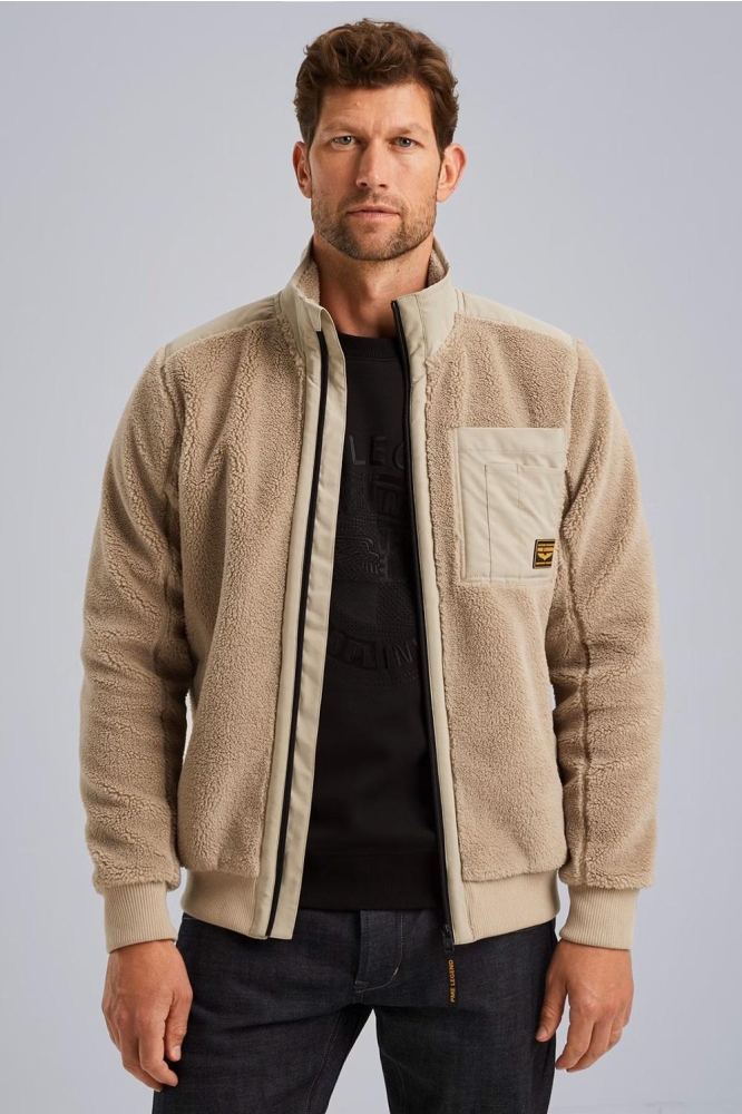 PME legend beige heren vest | Model vooraanzicht