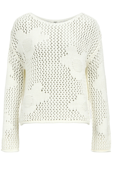 Object Trui OBJBRITTA 3/4 LO KNIT PULLOVER 139 23046810 CLOUD DANCER