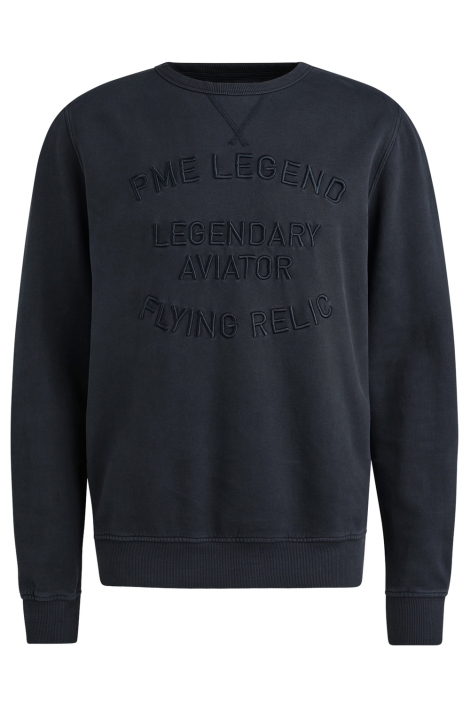 PME legend blauwe heren sweater | Vooraanzicht
