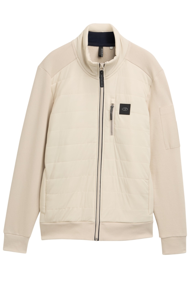 Tom Tailor beige heren vest | Vooraanzicht