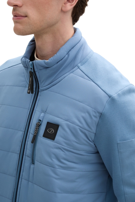 Tom Tailor blauwe heren vest | Close up