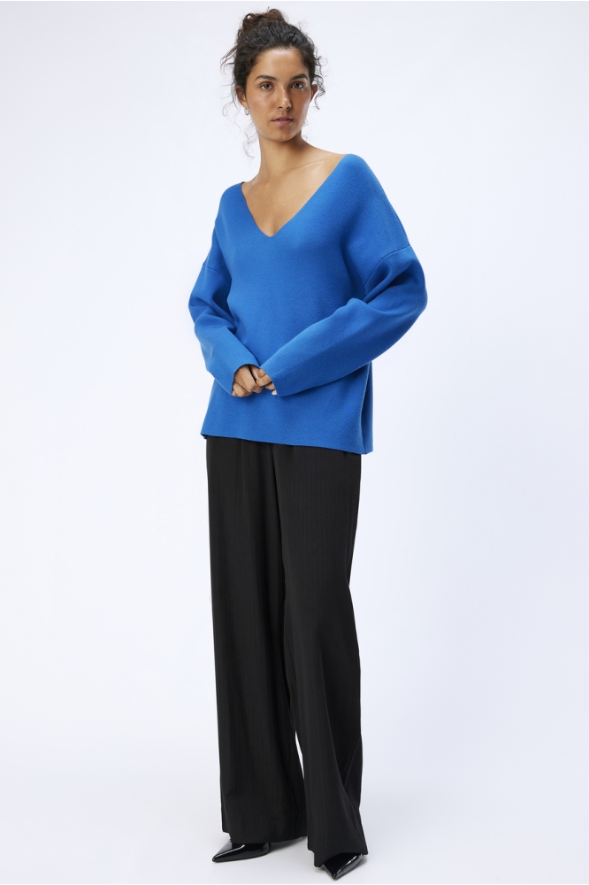 Object blauwe dames trui | Model