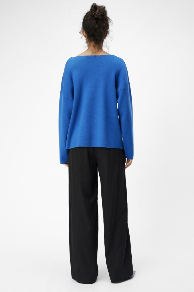 Object blauwe dames trui | Model