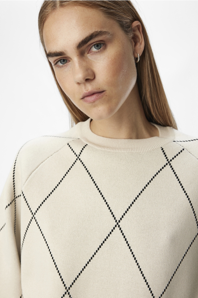 Object beige dames trui | Close up