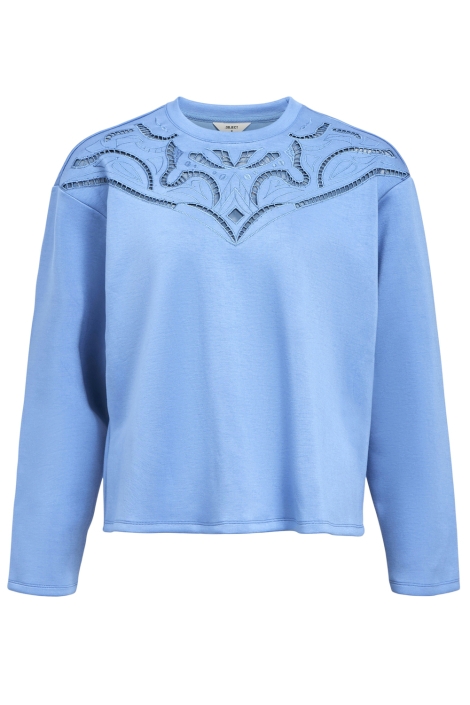 Object blauwe dames sweater | Vooraanzicht