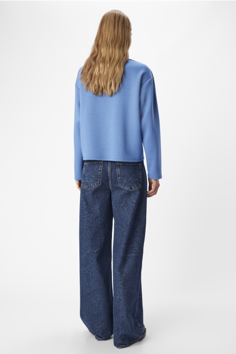 Object blauwe dames sweater | Model