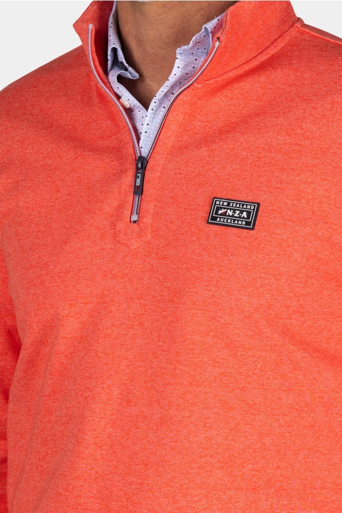NZA oranje heren sweater | Kleurstaal