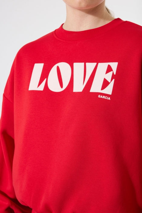 Garcia rode dames sweater | Close up