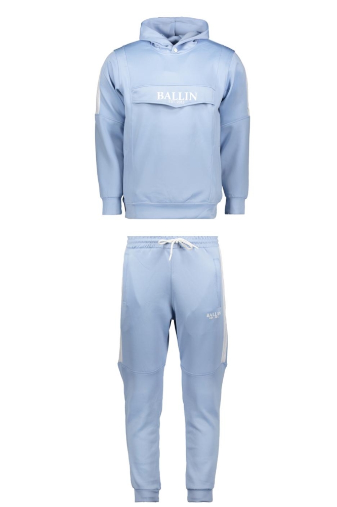 Ballin blauwe heren sweater | Vooraanzicht