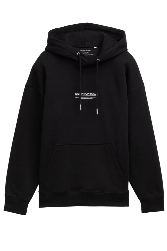 Tom Tailor zwarte heren sweater | Vooraanzicht