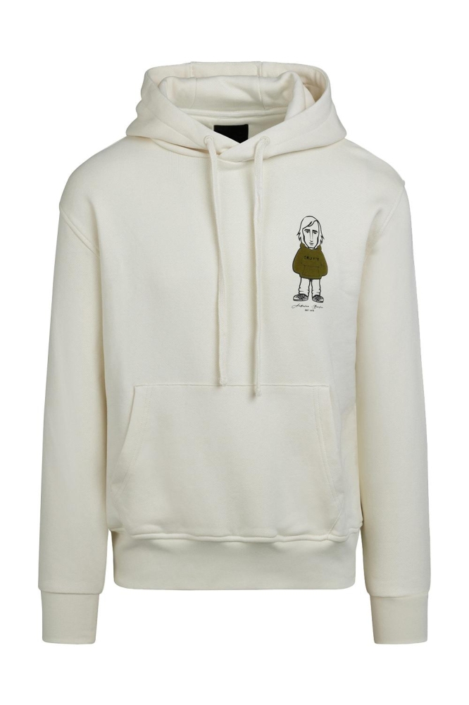 Cruyff beige heren sweater | Model vooraanzicht