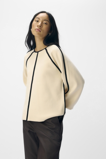 Object OBJREYNARD LS LO CONTRAST PULLOVER 23047466 Sandshell