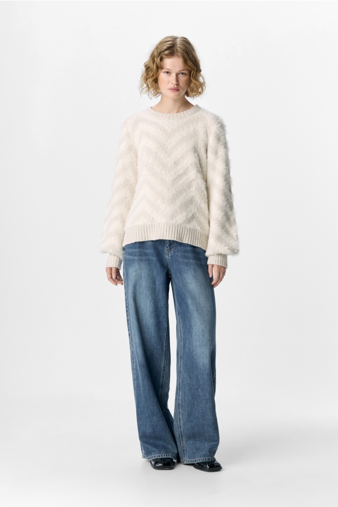 Object beige dames trui | Model