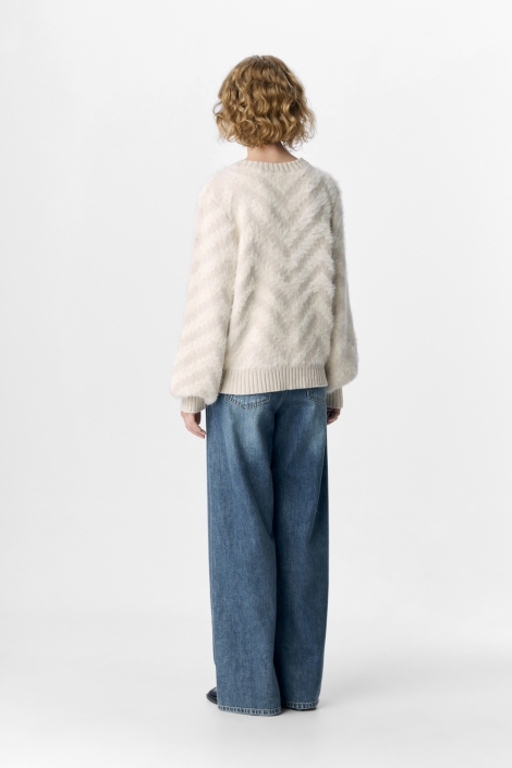 Object beige dames trui | Model