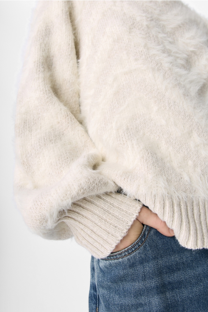 Object beige dames trui | Close up