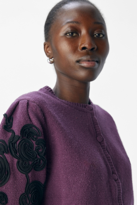 Object bordeaux dames vest | Close up