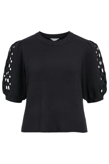 Object Trui OBJYUKI S/S RE KNIT PULLOVER NOOS 23047215 Black
