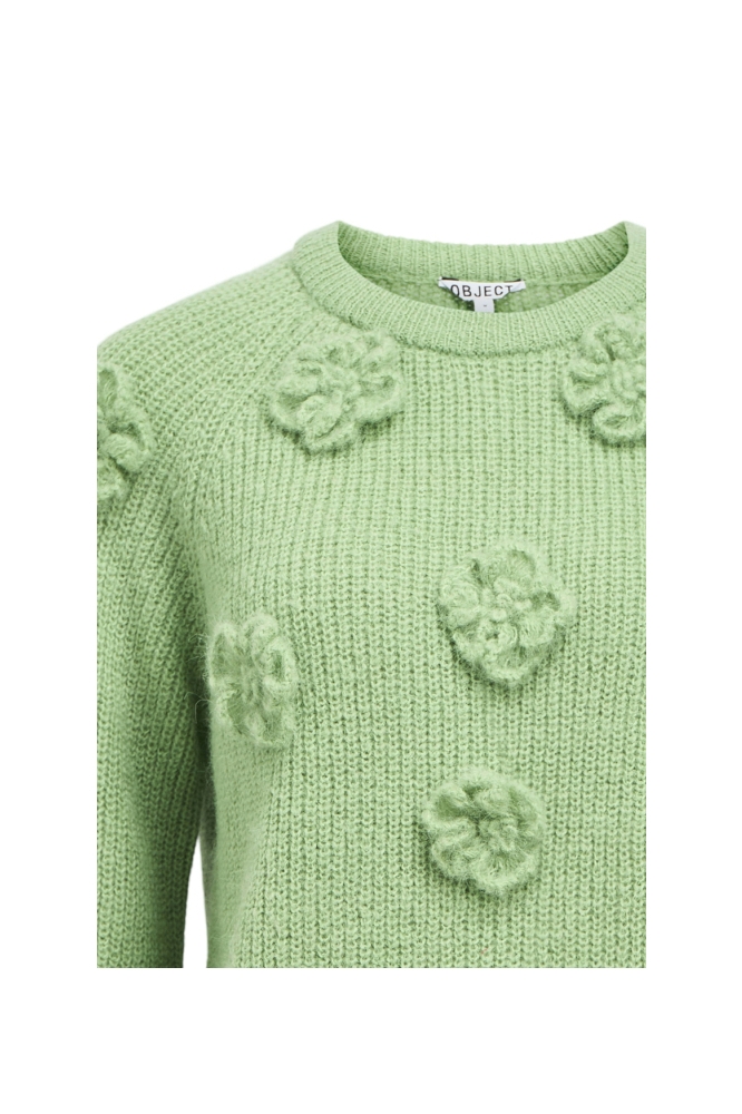 Object groene dames trui | Close up