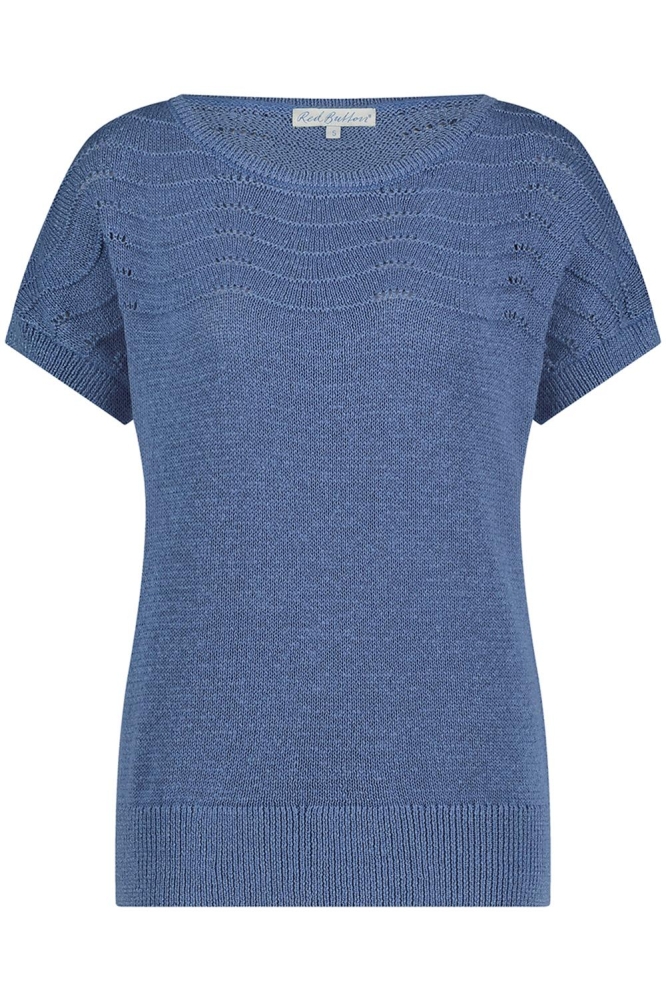 Red Button blauwe dames t-shirt | Vooraanzicht