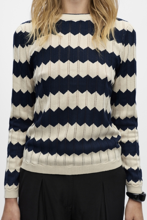 Object beige dames trui | Close up