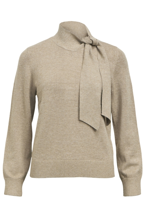 Object taupe dames trui | Vooraanzicht