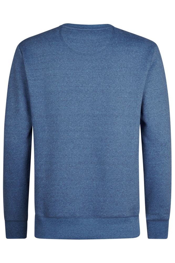 Petrol Industries blauwe heren sweater | Achteraanzicht