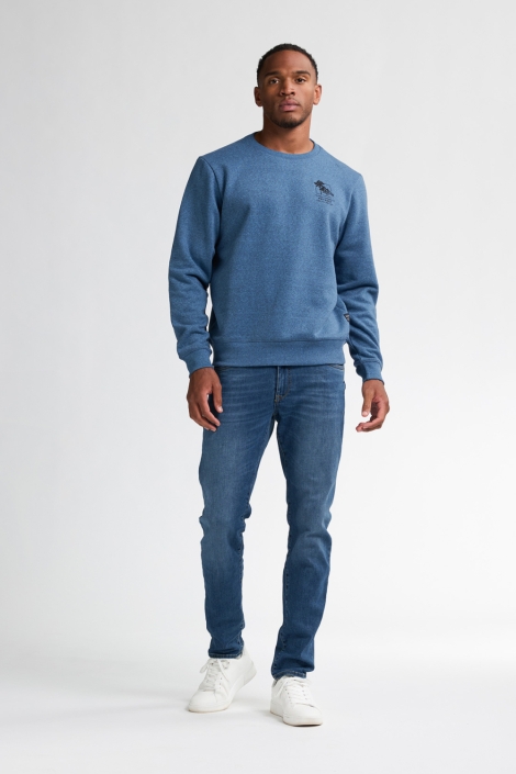 Petrol Industries blauwe heren sweater | Model
