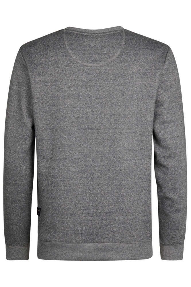 Petrol Industries grijze heren sweater | Achteraanzicht
