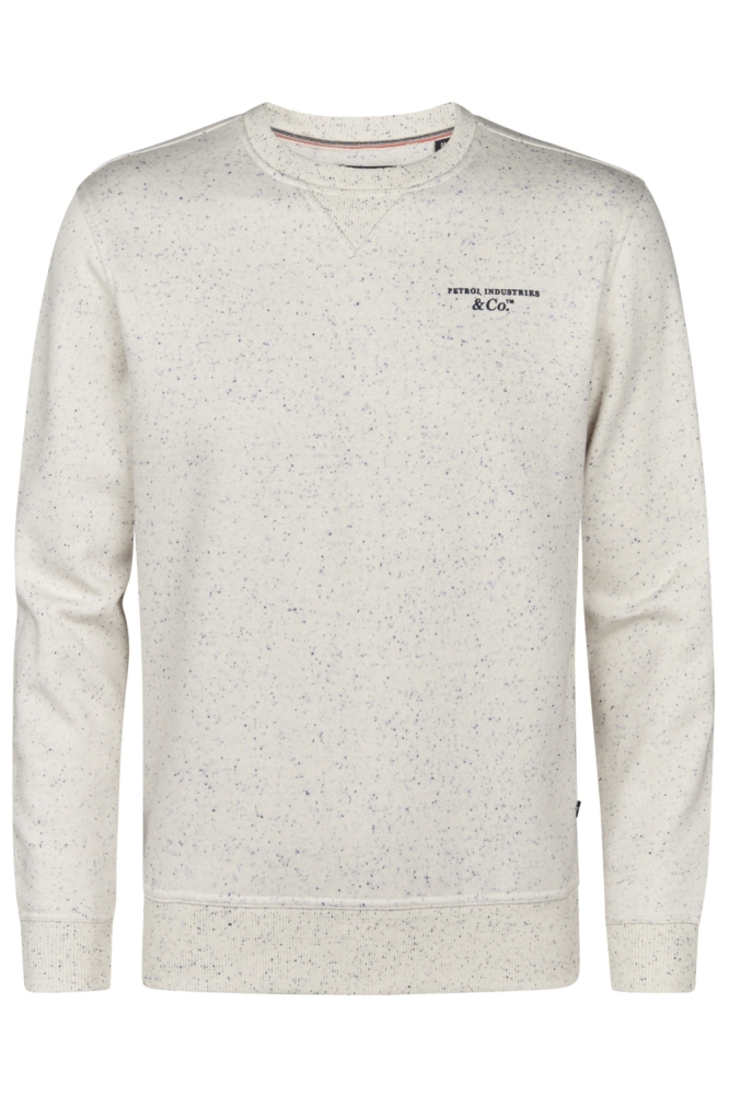 Petrol Industries grijze heren sweater | Vooraanzicht