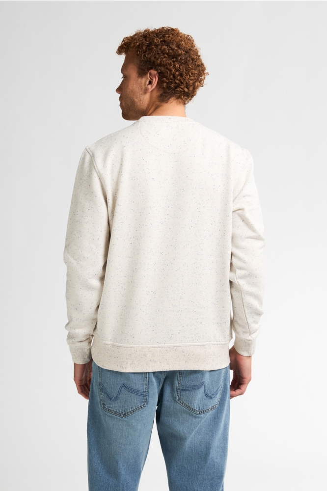 Petrol Industries grijze heren sweater | Model achteraanzicht
