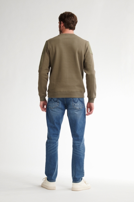 Petrol Industries groene heren sweater | Model