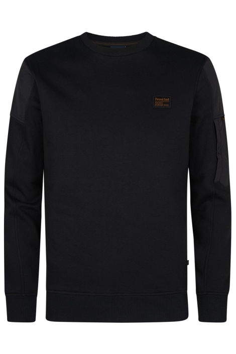 Petrol Industries blauwe heren sweater | Vooraanzicht